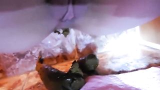 Beautiful marble tiles gets poop covered