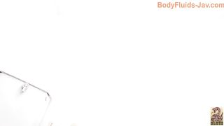 Cute brunette Japanese lady poops heavily