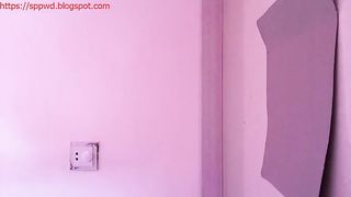 Chinese in pantyhose poop messy load