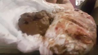 Naughty babe showing her diaper