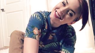 Naughty babe teasing with her farts