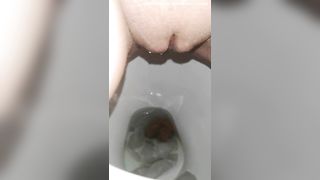 Closeup of sexy bitch piss & pooping