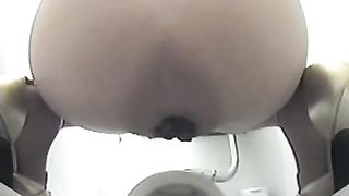 Big bottom lady poops huge load