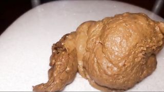 Huge pile of tasty poop on the chair