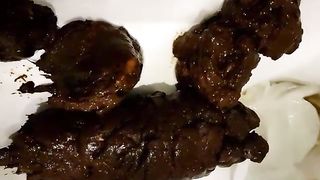 Huge turd from a cute female booty