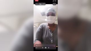 Huge ass ebony MILF pooping in the toilet