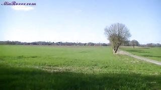 Thick hard poop in the field