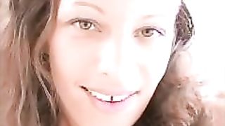 Amateur brunette lady pooping