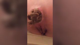 POV closeup poop