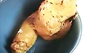 Blonde babe and her blonde poop