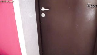 Mistress pooping on the slave's food