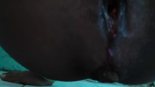 Piss and thick poop closeup