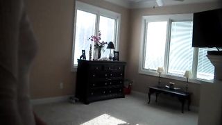 Pretty slim blonde piss and poop nicely