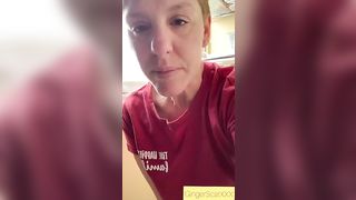 Milf-relieving herself of a hard poop