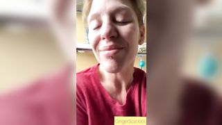 Milf-relieving herself of a hard poop