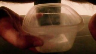 Big booty poops in the container