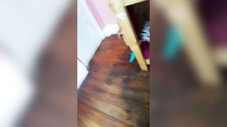 Selfie poop licking show