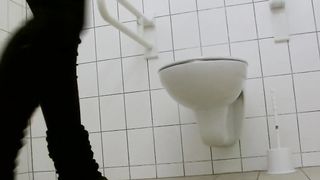 Teen poop diarrhea in the public bathroom