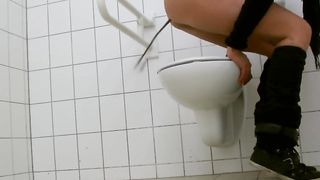 Teen poop diarrhea in the public bathroom
