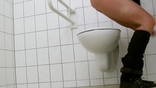 Teen poop diarrhea in the public bathroom