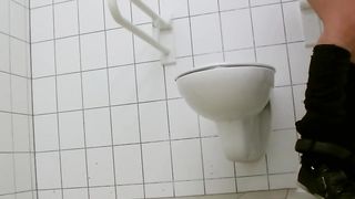 Teen poop diarrhea in the public bathroom