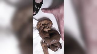 Shy sexy teen poops in the bathtub