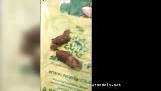 Small Russian girl poops huge firm logs