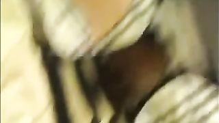 Sweet girl shitting in panty while showing her booty