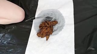 Stunning brunette teen and her sexy poop