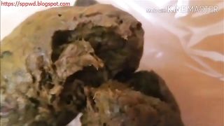 Young Asian girl and her massive shit