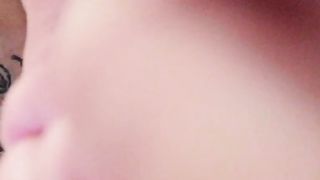 Busty tattooed hottie poops