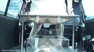 Hot redhead Japanese girl poops for her slave