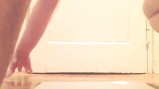 Beautiful pooping closeup view