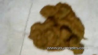 Beautiful babe panty poop and smearing