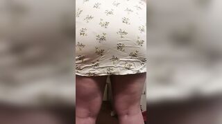 Sexy lady in sexy panty pooping