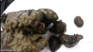 Beautiful big booty babe poops on the plate