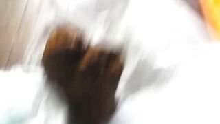 Sexy big booty lady poo closeup