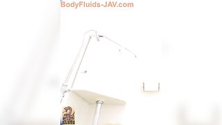 Stunning brunette Japanese girl and her shiny poop