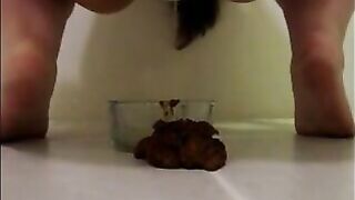 Piss and messy poop in ashtray