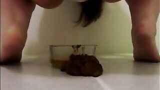 Piss and messy poop in ashtray