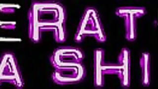 Tattooed sexy teen pooping on the floor