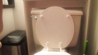 Brunette hot girl spread legs for masturbating and pooping