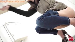 Office Japanese babe poop spy video