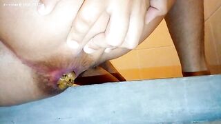 Big messy turd in the bathroom