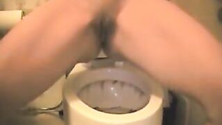 Blonde teen shits and pee