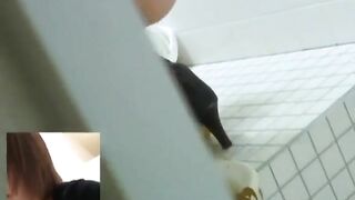 Brunette Asian girl hidden cam poop