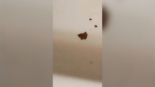 Dirty anal with enema in closeup