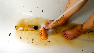 Dirty bath enema solo