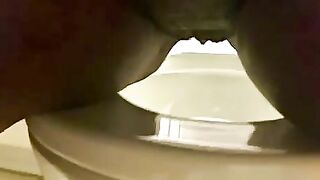 Ebony Scat Goddess Closeup Poop View
