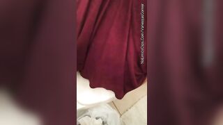 Amateur young brunette girl pooping in the toilet